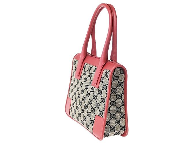 Gucci Vintage Zip Tote GG Canvas mit Leder Large Braun - Ansicht 3