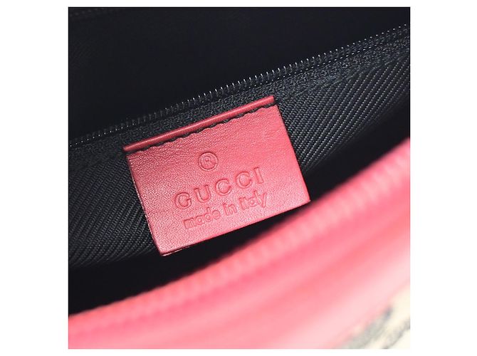 Gucci Vintage Zip Tote GG Canvas mit Leder Large Braun - Ansicht 6