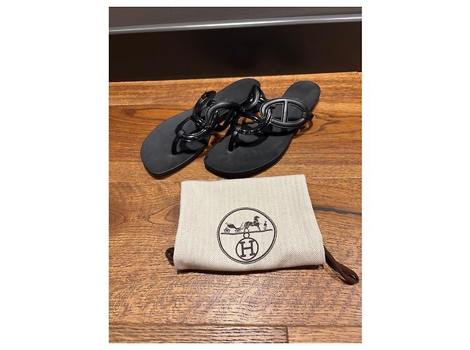 Sandali Hermès Egerie 40 Nero - vista 6