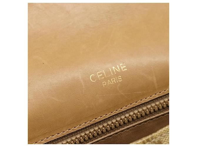 Céline Celine Vintage Macadam Canvas Small Beige - vista 6