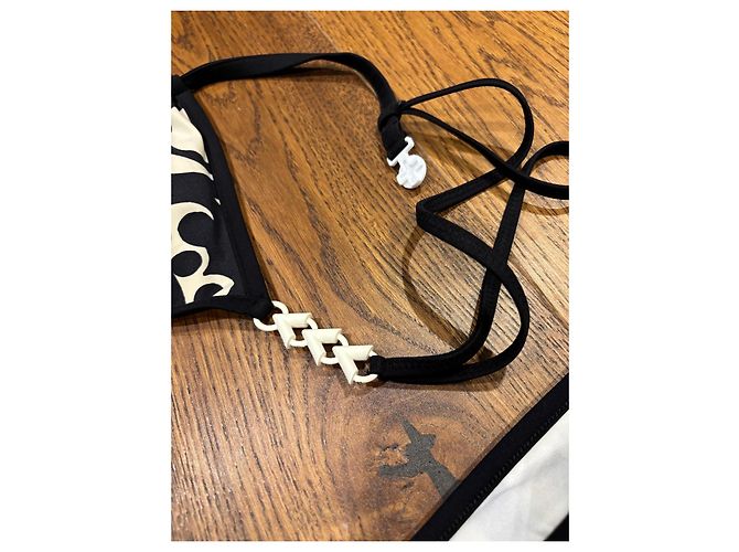 Bikini Monogram Louis Vuitton Negro Beige - vista 6