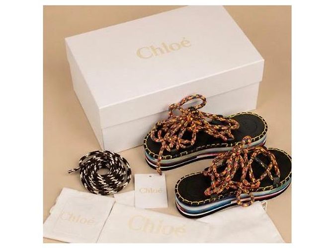Chloé Sandali bassi Chloe Lou Multicolor 1 Multicolore - vista 2