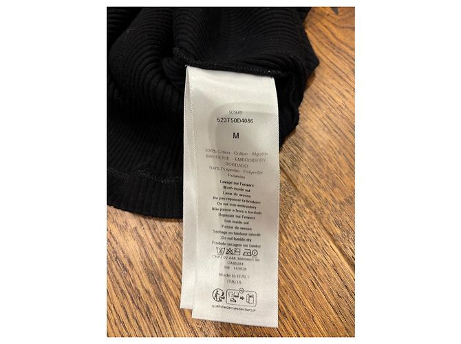 Christian Dior Canotta a Coste Nera Nero - vista 4