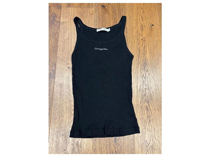Christian Dior Canotta a Coste Nera Nero - vista 5