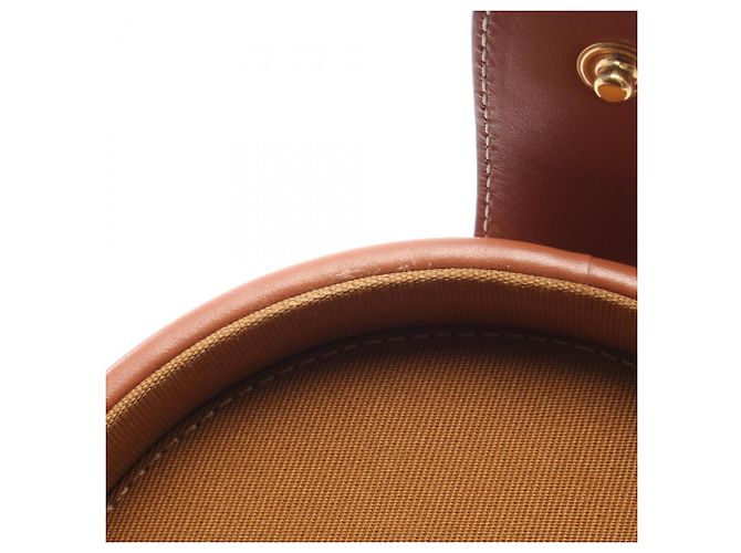 Céline Borsa a Spalla Celine Tambour Small Triomphe Marrone Nero - vista 5