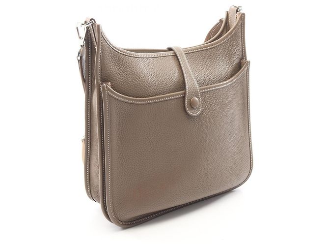 Hermès Borsa a tracolla Hermes Evelyne 3 Trois PM Marrone Taupe - vista 2