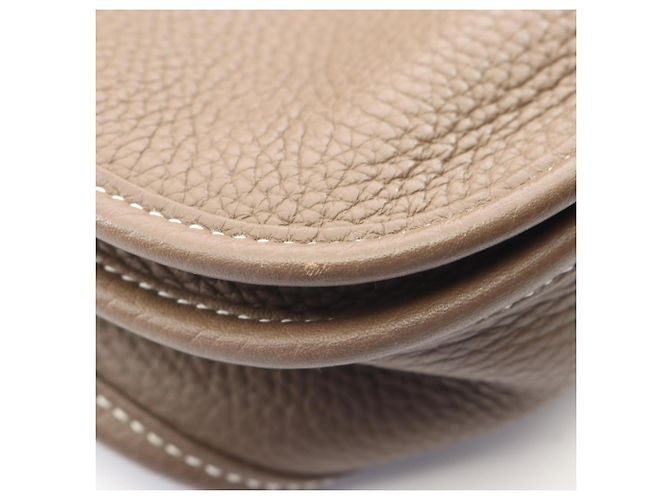Hermès Borsa a tracolla Hermes Evelyne 3 Trois PM Marrone Taupe - vista 7