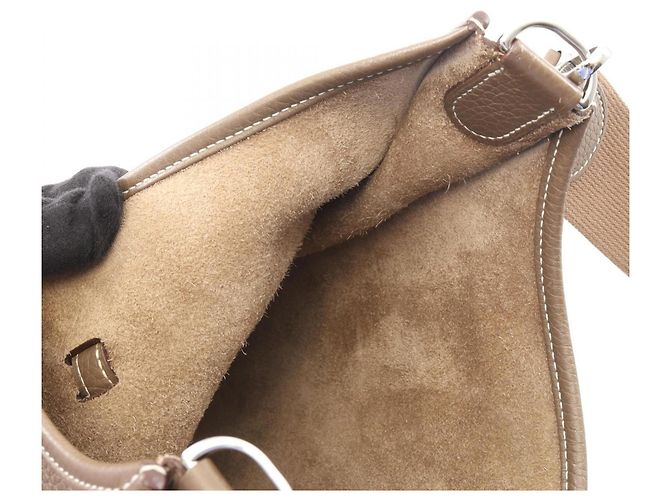 Hermès Borsa a tracolla Hermes Evelyne 3 Trois PM Marrone Taupe - vista 8