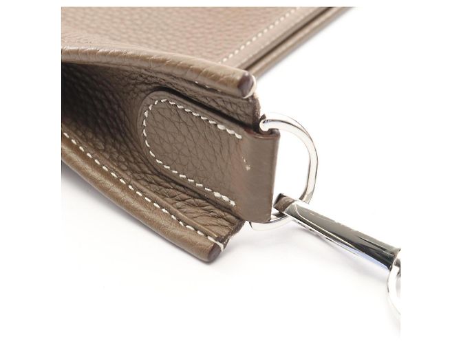 Hermès Borsa a tracolla Hermes Evelyne 3 Trois PM Marrone Taupe - vista 9