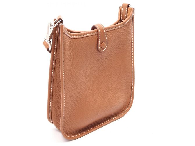 Hermès Borsa a tracolla Hermes Evelyne Amazon TPM Gold Marrone - vista 2