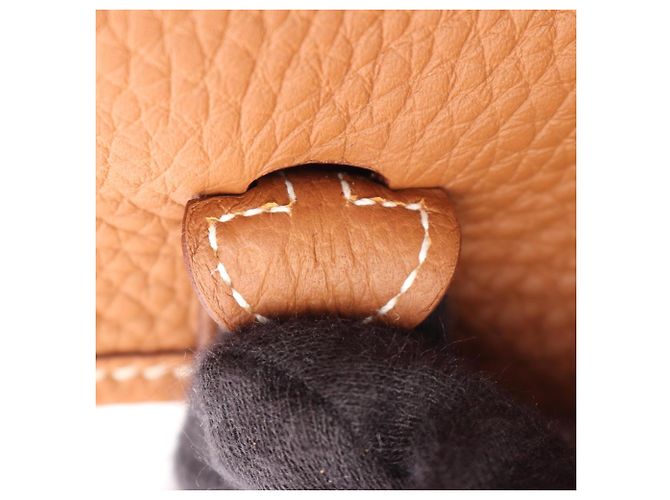Hermès Borsa a tracolla Hermes Evelyne Amazon TPM Gold Marrone - vista 5