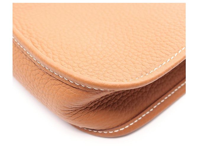 Hermès Borsa a tracolla Hermes Evelyne Amazon TPM Gold Marrone - vista 6