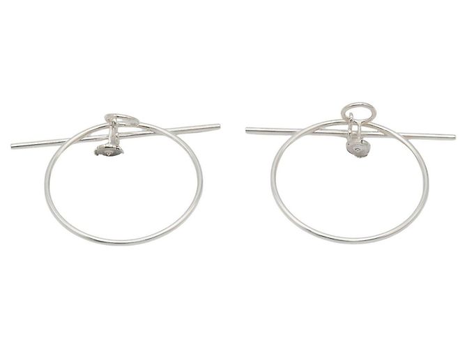 Hermès Pendientes Loop MM en plata de ley Hermes - vista 2