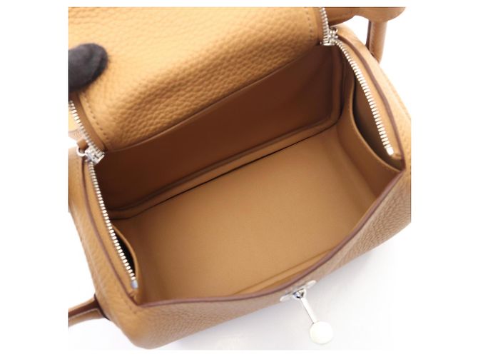 Hermès Borsa a tracolla Hermes Lindy Mini Beige - Ansicht 3