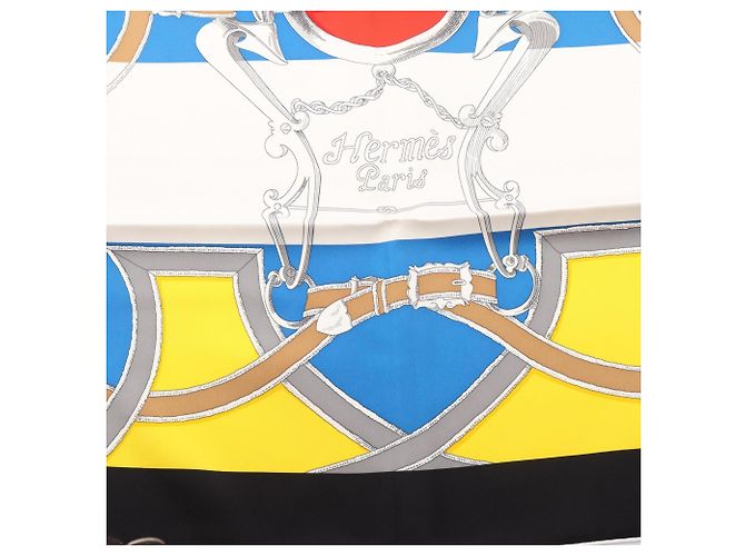 Hermès Sciarpa Hermes Carre 90 L'Instruction du Roy Nero Multicolore - vista 5