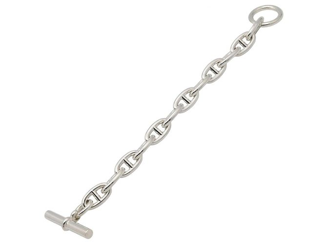Hermès Bracciale Charm Hermes Chaine d'Ancre GM Argento - vista 3