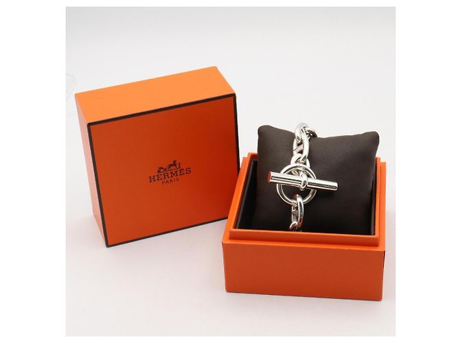 Hermès Bracciale Charm Hermes Chaine d'Ancre GM Argento - vista 8