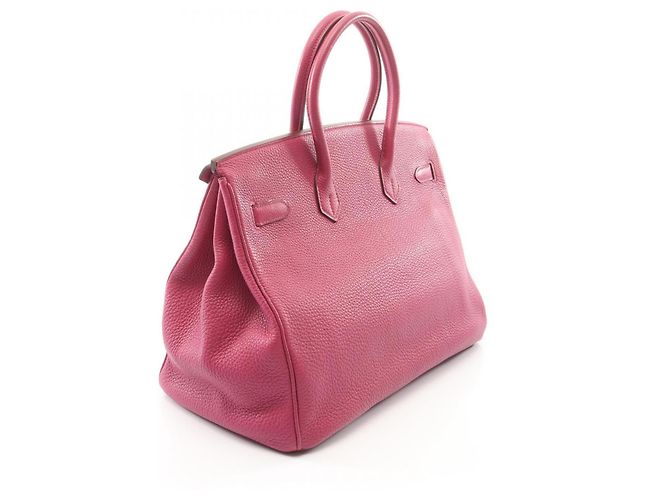 Hermès Borsa Hermes Birkin 35 in pelle Togo rosa - vista 2