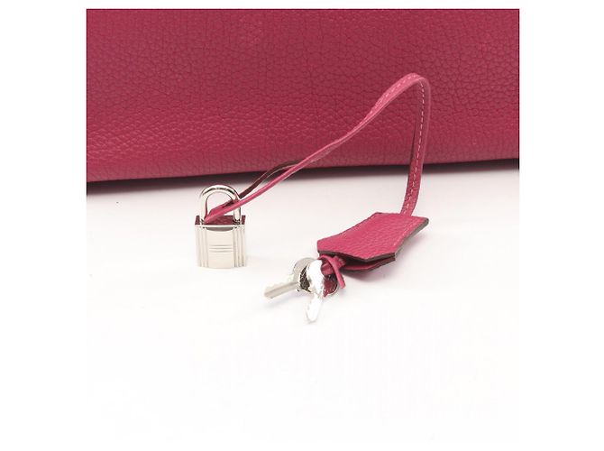Hermès Borsa Hermes Birkin 35 in pelle Togo rosa - vista 6