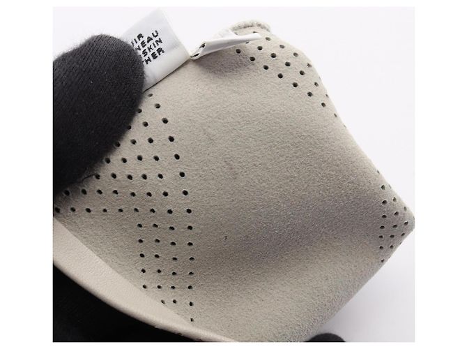 Hermès Perforierte Lederhandschuhe für Damen Weiß - Ansicht 5