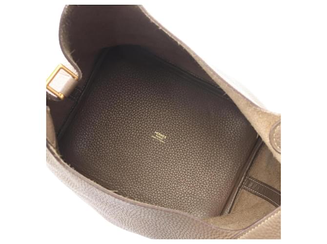 Hermès Borsa Hermes Picotin Lock MM Marrone Taupe - vista 3
