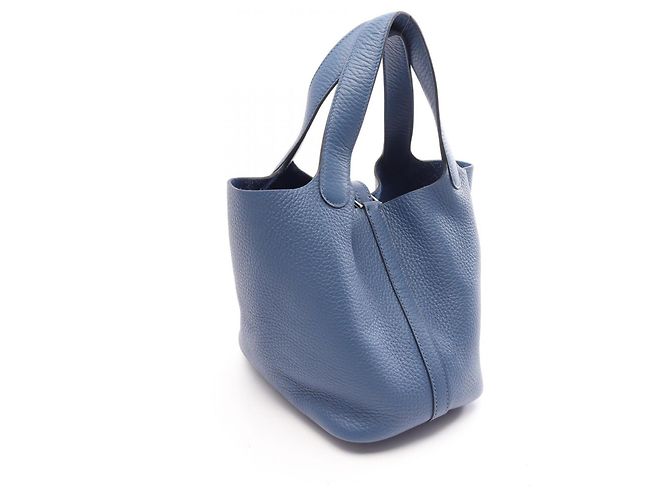 Hermès Borsa Hermes Picotin Lock PM Blue Tie - vista 2