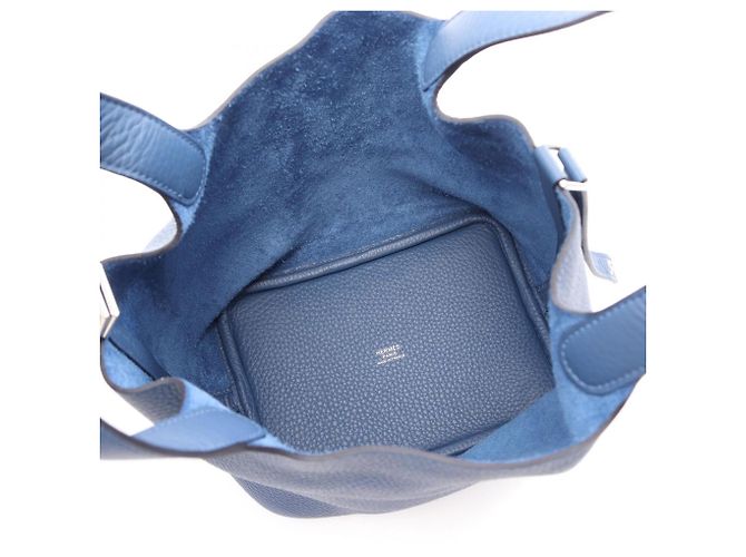 Hermès Borsa Hermes Picotin Lock PM Blue Tie - vista 3