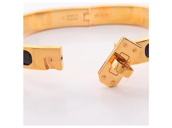Hermès Pulsera Hermes Mini Click Kelly PM Negro Dorado - vista 3