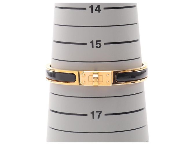 Hermès Pulsera Hermes Mini Click Kelly PM Negro Dorado - vista 5
