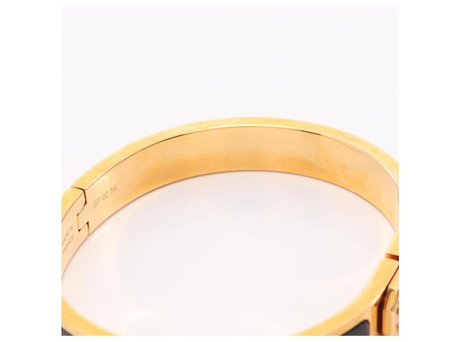 Hermès Pulsera Hermes Mini Click Kelly PM Negro Dorado - vista 7