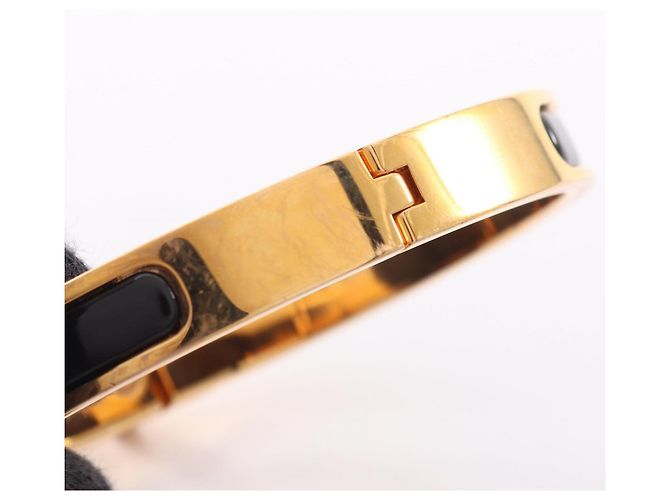 Hermès Pulsera Hermes Mini Click Kelly PM Negro Dorado - vista 8