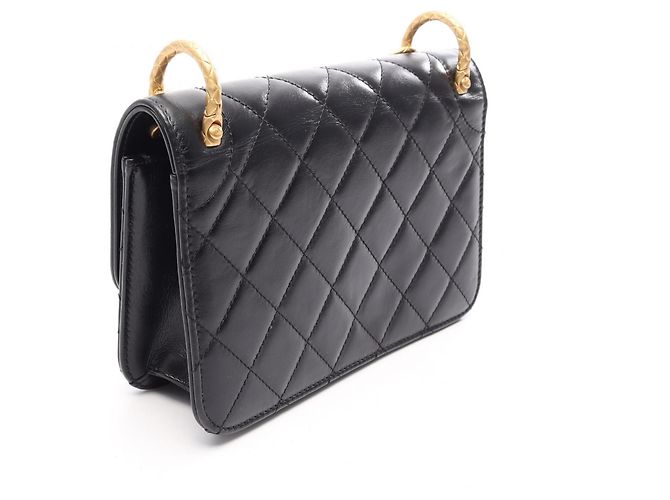 Borsa a Spalla Chanel Matelassé Small Flap Nero - vista 2
