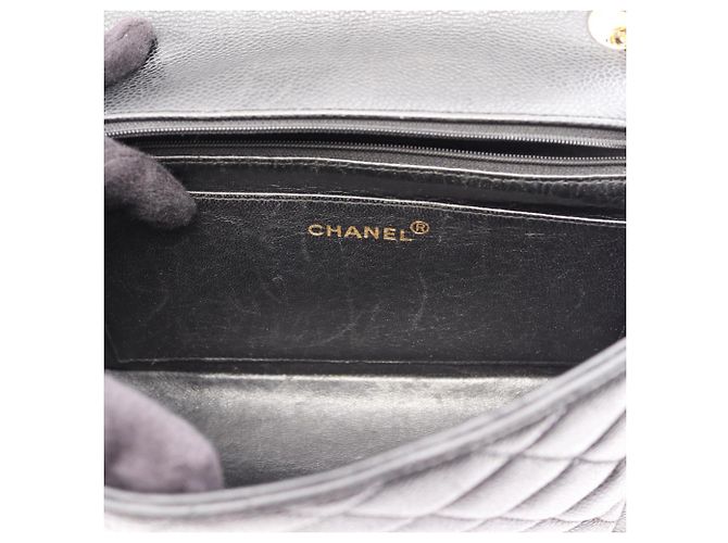 Borsa a Spalla Chanel Matelassé Diana Flap Nero - vista 7