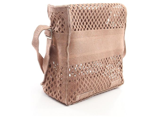 Borsa a tracolla Christian Dior in tela rosa - vista 2