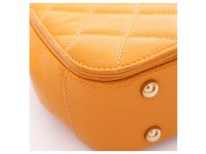 Borsa Chanel Matelassé Top Handle 2-Way Shoulder Bag Arancione - vista 7