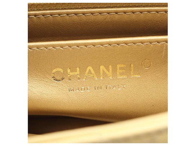 Borsa a Spalla Chanel Mini Matelassé Giallo - vista 4