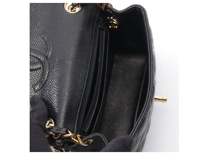 Borsa a Spalla Chanel Mini Matelassé Nero - vista 3