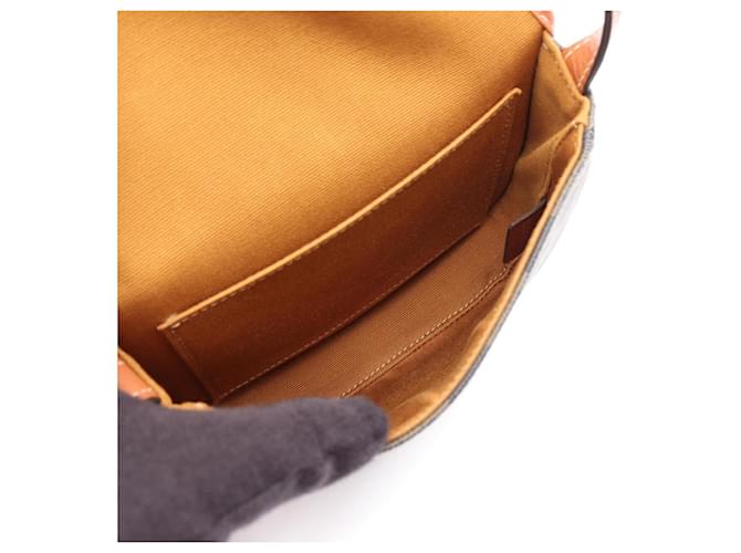 Céline Celine Triomphe Mini Besace Shoulder Bag Marrone Nero - vista 3