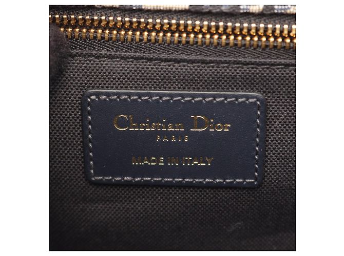 Christian Dior 30 Montaigne Oblique Shoulder Bag Beige Navy blue - view 4