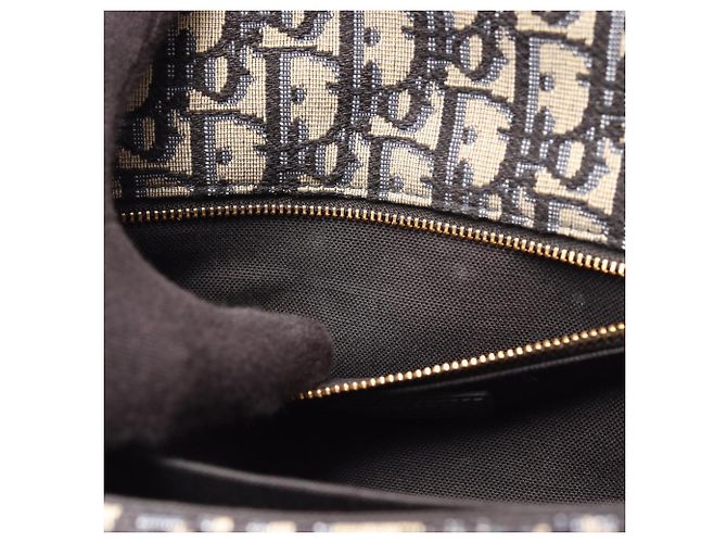 Christian Dior 30 Montaigne Oblique Shoulder Bag Beige Navy blue - view 5