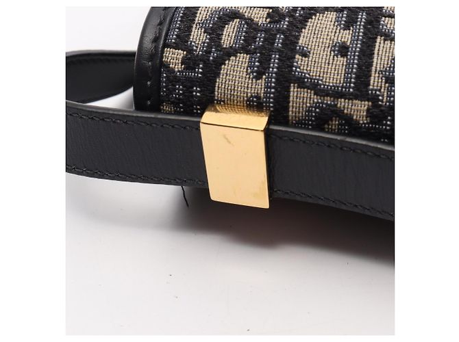 Christian Dior 30 Montaigne Oblique Shoulder Bag Beige Navy blue - view 8