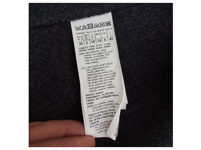 Chaleco Weekend Max Mara de lana y piel de cordero cosido a mano – Fabricado en Italia Gris Gris antracita - vista 7