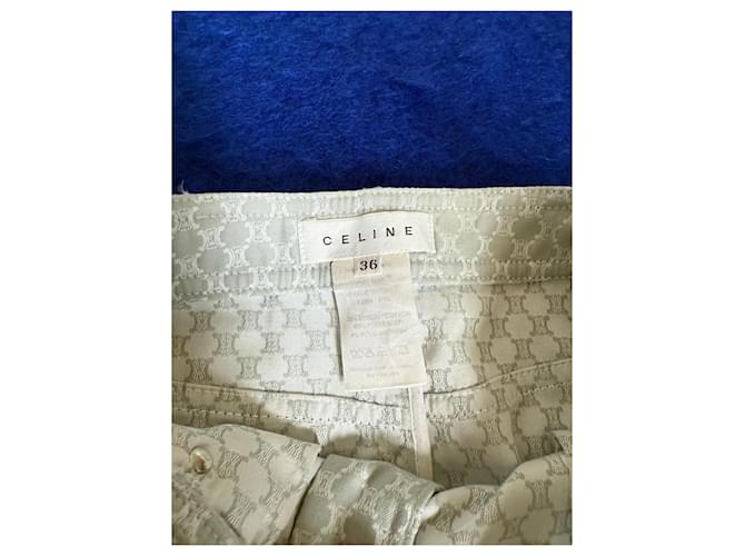 Céline Celine Mini gonna Monogram Beige - vista 3