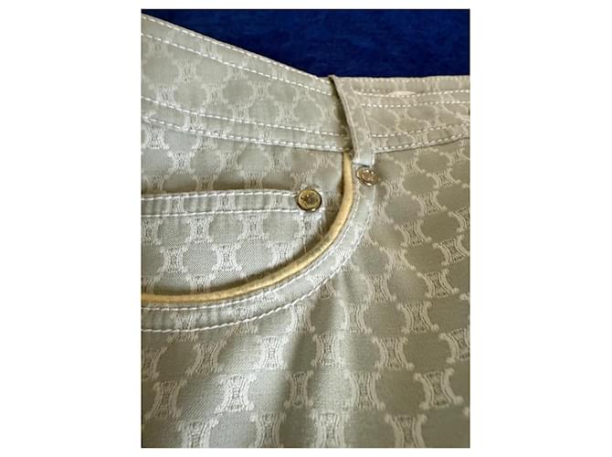 Céline Celine Mini gonna Monogram Beige - vista 5