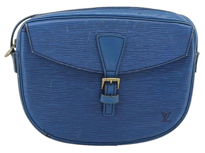 LOUIS VUITTON Epi Jeune Fille MM Borsa a Spalla Blu M52155 LV Auth 191695 - vista 13