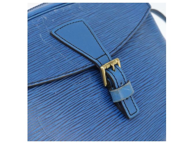 LOUIS VUITTON Epi Jeune Fille MM Borsa a Spalla Blu M52155 LV Auth 191695 - vista 18