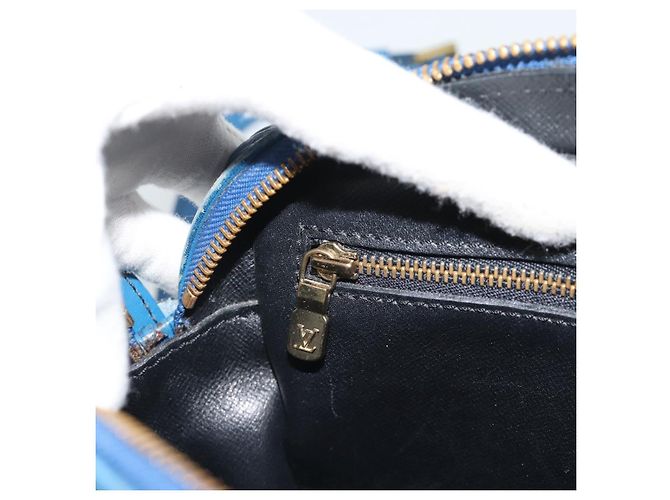 LOUIS VUITTON Epi Jeune Fille MM Borsa a Spalla Blu M52155 LV Auth 191695 - vista 22