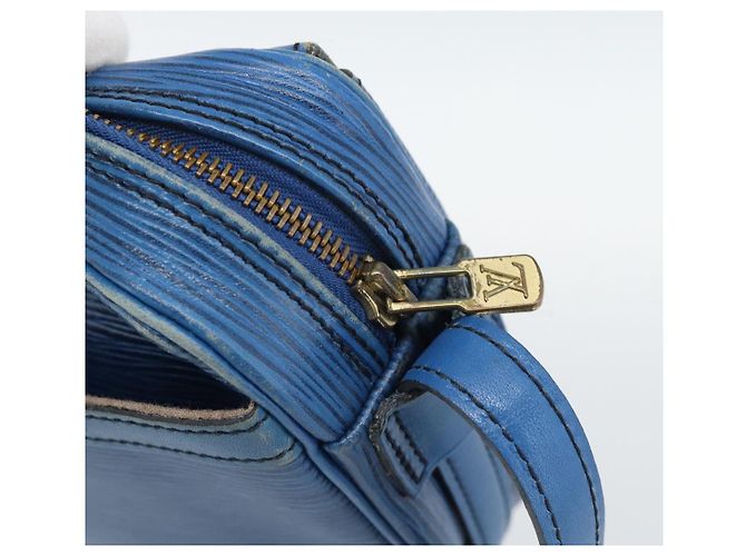 LOUIS VUITTON Epi Jeune Fille MM Borsa a Spalla Blu M52155 LV Auth 191695 - vista 9