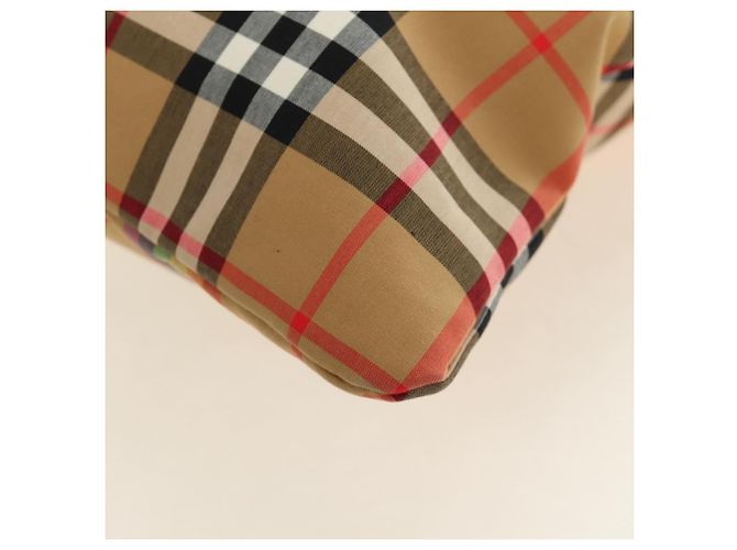 BURBERRY Nova Check Tote Bag Canvas Beige Silber Auth 190455M - Ansicht 16