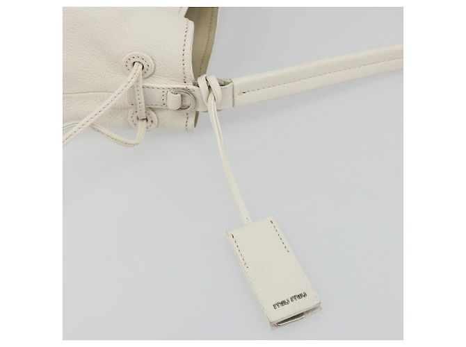Borsa a Spalla Miu Miu in Pelle Argento Auth BA13941A - vista 18